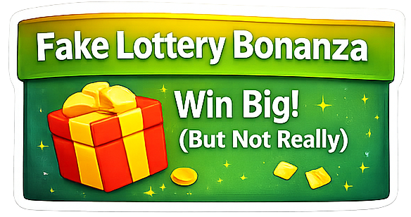 Fake Lottery Bonanza card