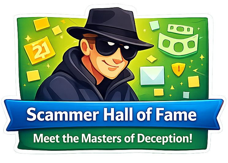 Scammer Hall of Fame card